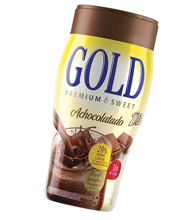 Achocolatado Cacau em Po Diet Gold Premium Sweet 200g Unidade